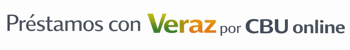 Préstamos con Veraz por CBU Online